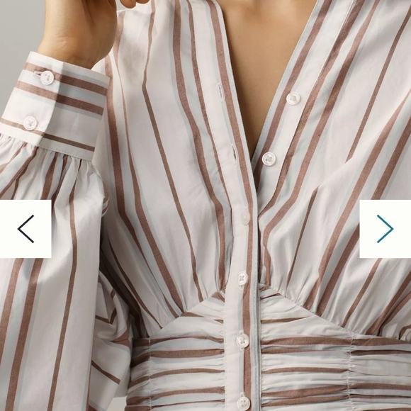 Anthropologie Striped Mini Dress - White and Purple - Picture 9 of 10